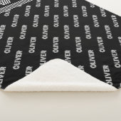 名前または文字の追加、タイポグラフィ白黒 シェルパブランケット (3/4)