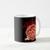 名前または文字カスタムオートバイグランジ コーヒーマグカップ (正面右)