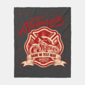 名前または文字カスタムオートバイグランジ フリースブランケット (正面)