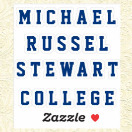 名前または文字4行透明ステッカー シール