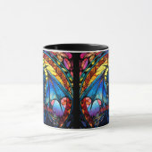 名前または文字、ステンドグラス・ドラゴンの追加 マグカップ (中央)