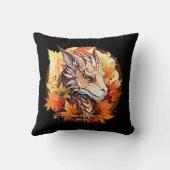 名前または文字、ドラゴンと紅葉 クッション (裏面)