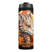 名前または文字、ドラゴンと紅葉 タンブラー (正面)