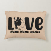 名前または文字、Guinea Pig LOVEの追加 アクセントクッション (裏面)