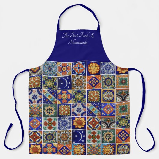 名前または文字Souswest Talaveraタイルの個人用設定 エプロン (正面)