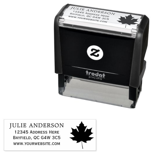 名前または業務用メープルリーフ差出人住所 セルフインキングスタンプ (インサイチュ)