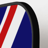 名前または素晴らし文字のイギリスのフラグ ピックルボールラケット (左詳細)