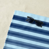 名前または船名シーホースパウダーブルーホワイト ビーチタオル (インサイチュ)