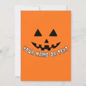 名前やテキストを入れたパーソナライズ ハロウィン カボチャ シーズンカード (正面)