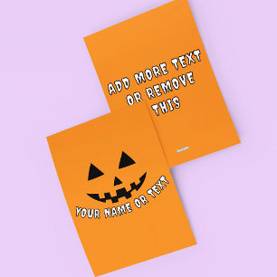 名前やテキストを入れたパーソナライズ ハロウィン カボチャ シーズンカード