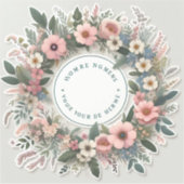 名前やvパーソナライズされたなどの文字を持つシール シール (正面)