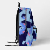 名前よくはしゃぐ付きネイビーとブルーとピンク プリントバックパック (左)