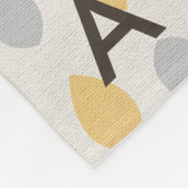 名前よくはしゃぐ付き葉のパターン フリースブランケット (角)