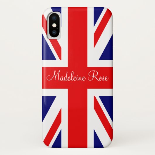 名前をイギリス国旗でパーソナライズ Case-Mate iPhoneケース (裏面)