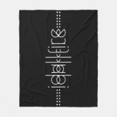 名前をエイリアングリフユニークブラック フリースブランケット (正面)