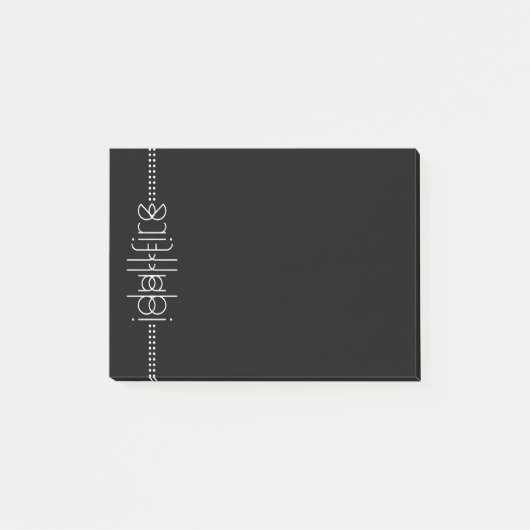 名前をエイリアングリフユニークブラック ポストイット (正面)