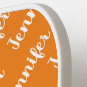 名前をオレンジパーソナライズされた色に変更 ピックルボールラケット (左詳細)