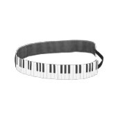 名前をカスタマイズした白黒の鍵のピアノ アスレチックヘッドバンド (右)
