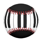 名前をカスタマイズした白黒の鍵のピアノ 野球ボール (裏面)