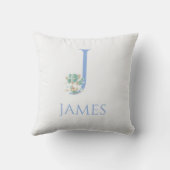 名前をカスタマイズした風船と浮かぶ赤ちゃん クッション (裏面)