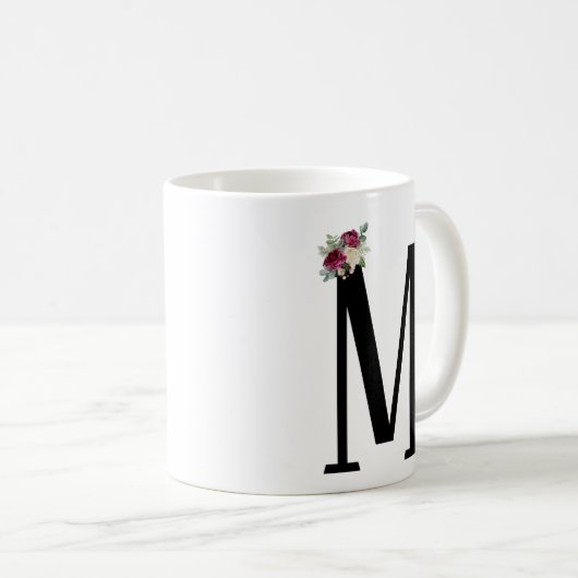 名前をカスタマイズしてマグカップ、白、黒を作成  コーヒーマグカップ (正面右)