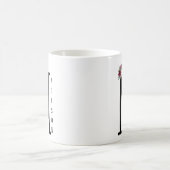 名前をカスタマイズしてマグカップ、白、黒を作成 コーヒーマグカップ (中央)