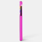 名前をカスタマイズするレインボーピンクの女の子 Case-Mate iPhoneケース (裏面/左)