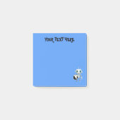 名前をカスタマイズする文字ブルーロボット ポストイット (正面)