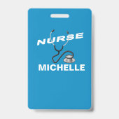 名前をカスタマイズできるナース バッジ (裏面)