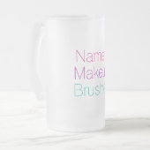 名前をカスタマイズできるメイクアップブラシホルダー フロストグラスビールジョッキ (正面左)