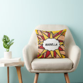 名前をカスタマイズできる楽しいモダンなクールな漫画本 クッション (椅子)