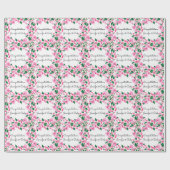 名前をカスタマイズできる 桜 ウェディングギフト ラッピングペーパー (フラット)