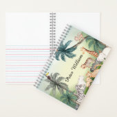 名前をカスタマイズ野生動物,新学期ノート ノートブック (内側)