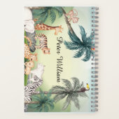 名前をカスタマイズ野生動物,新学期ノート ノートブック (裏面)