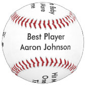 名前をカスタマイズ ヒット・ミー・ベイビー・ワン・モア・タイム ソフトボール (裏面)