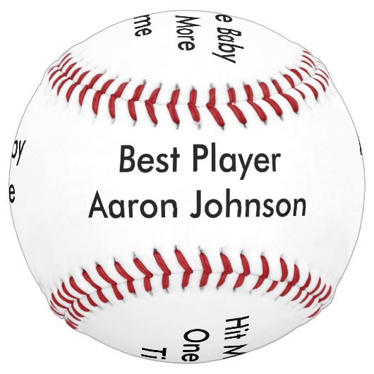 名前をカスタマイズ ヒット・ミー・ベイビー・ワン・モア・タイム ソフトボール (裏面)