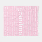 名前をカスタムするおばあちゃん毛布ミンキーベビーブランケット フリースブランケット (正面(横))