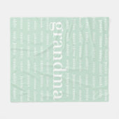 名前をカスタムするおばあちゃん毛布ミンキーベビーブランケット フリースブランケット (正面(横))