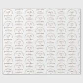 名前をカスタムするおめでとうニューリ結婚ウェズ ラッピングペーパー (フラット)