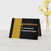 名前をカスタムするおめでとう – カイロプラクティック学位 カード (黄色い花)