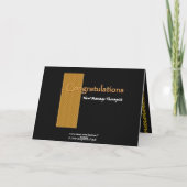 名前をカスタムするおめでとう – マッサージセラピスト カード (裏面)