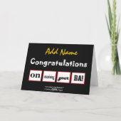 名前をカスタムするおめでとう – 学士号 カード (裏面)