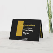 名前をカスタムするおめでとう – 獣医の学位 カード (裏面)