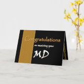 名前をカスタムするおめでとう – M.D. カード (黄色い花)