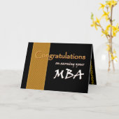 名前をカスタムするおめでとう – MBA カード (黄色い花)