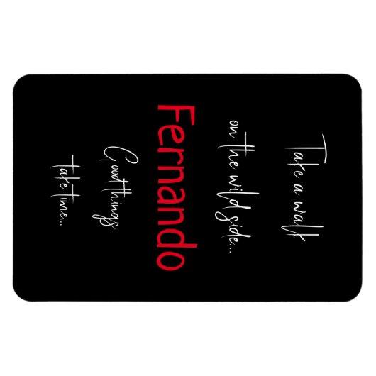 名前をカスタムするおもしろいがワイルドサイドを散歩 マグネット (横)