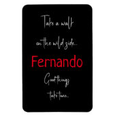 名前をカスタムするおもしろいがワイルドサイドを散歩 マグネット (縦)