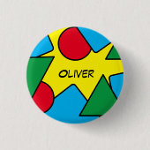 名前をカスタムするおもしろいとボカラフルタン 缶バッジ (正面)