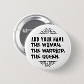 名前をカスタムするおもしろいの女王 缶バッジ (正面&裏面)