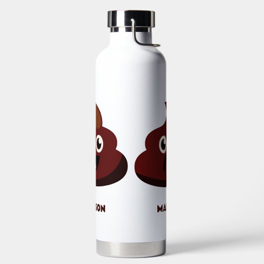 名前をカスタムするおもしろいウンチ ウォーターボトル (左面)